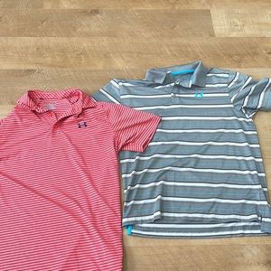 Under Armour golf t-shirts both medium loose fit.